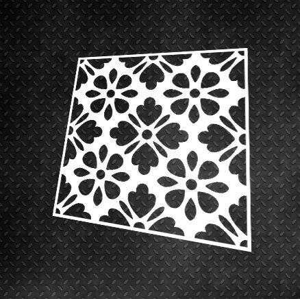 Quality stencil for decoration DFA square pattern, for putty and paint, 0.3-1mm (K00055)