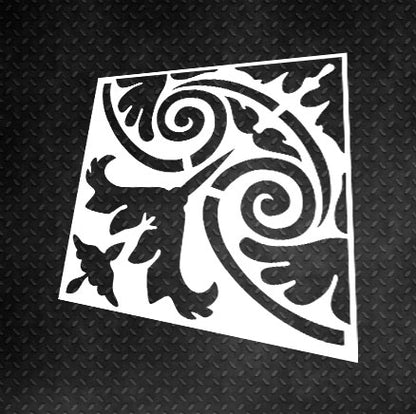 Quality stencil for decoration DFA square pattern, for putty and paint, 0.3-1mm (K00056)