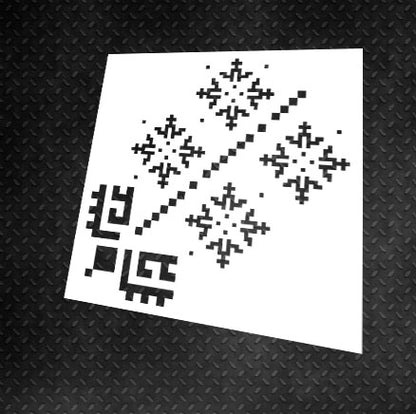 Ethno Stencil DFA Embroidery for putty and paint 0.3-1mm (Z00017)