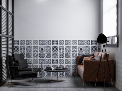 Square patterns on walls – simply with a DFA stencil 0.3-1 mm (K00135)