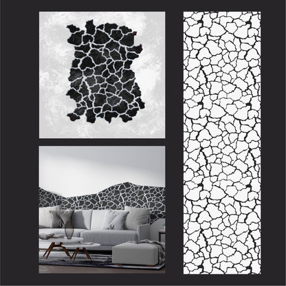 Easily create a stone effect on walls with the DFA Masonry 0.3-1 mm stencil (F00021)