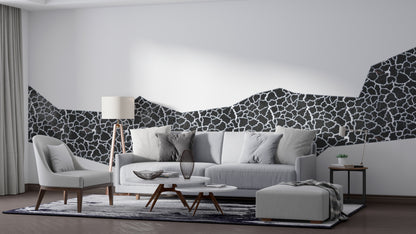 Easily create a stone effect on walls with the DFA Masonry 0.3-1 mm stencil (F00021)