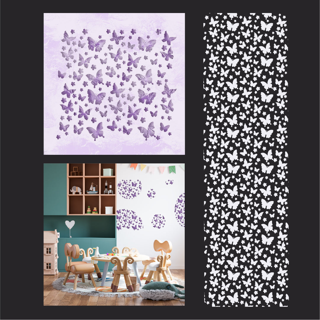 Butterflies on the walls – a magical atmosphere for a children's room with DFA 0.3-1 mm (E00090)