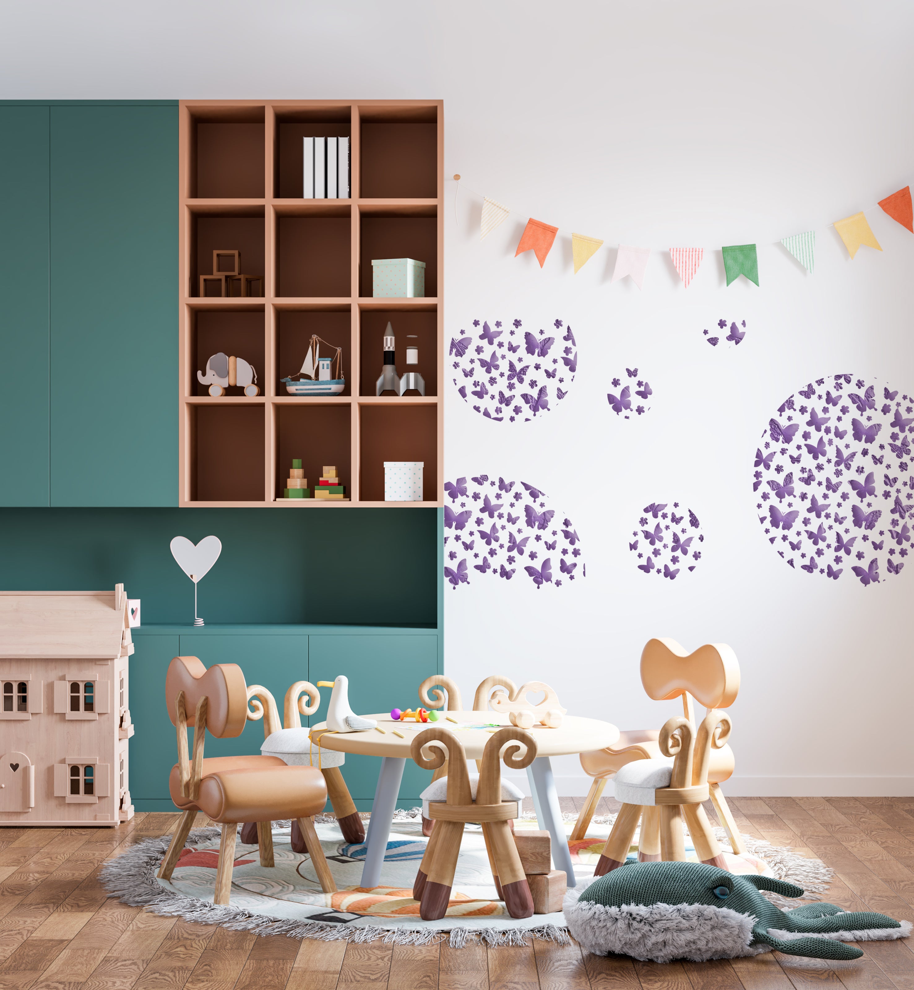Butterflies on the walls – a magical atmosphere for a children's room with DFA 0.3-1 mm (E00090)