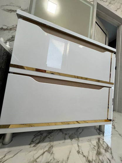 Set of 8 Mirror Wall Decor Sticker Magic Stripes DFA (Gold Stripes for Wall) Size 5m - 20mm/25mm/30mm/ (Y00008)