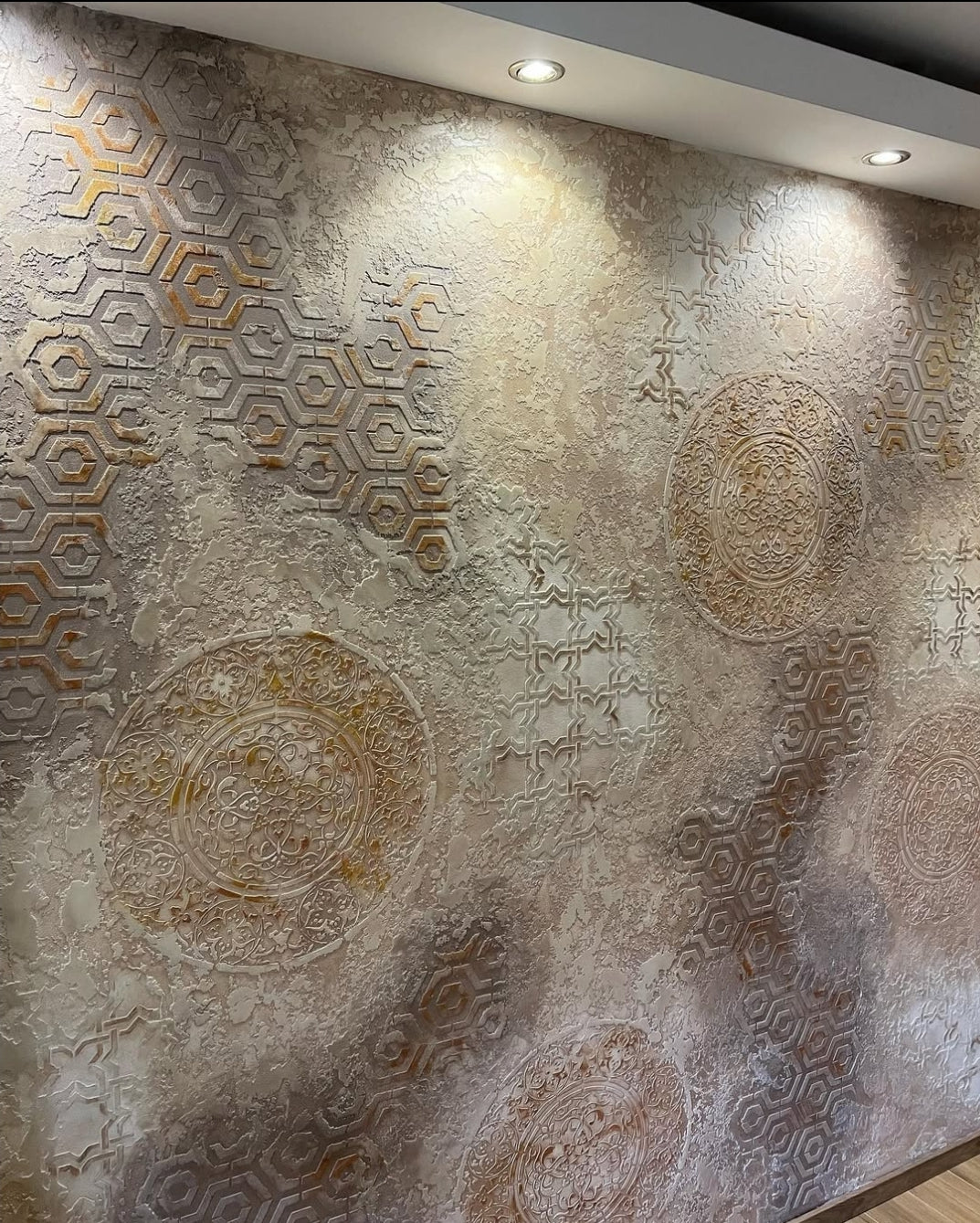 Set for wall decoration DFA (Geometry 25 + Geometry 3 + Round 14) for plaster and paint 0.3-1 mm (N00049)
