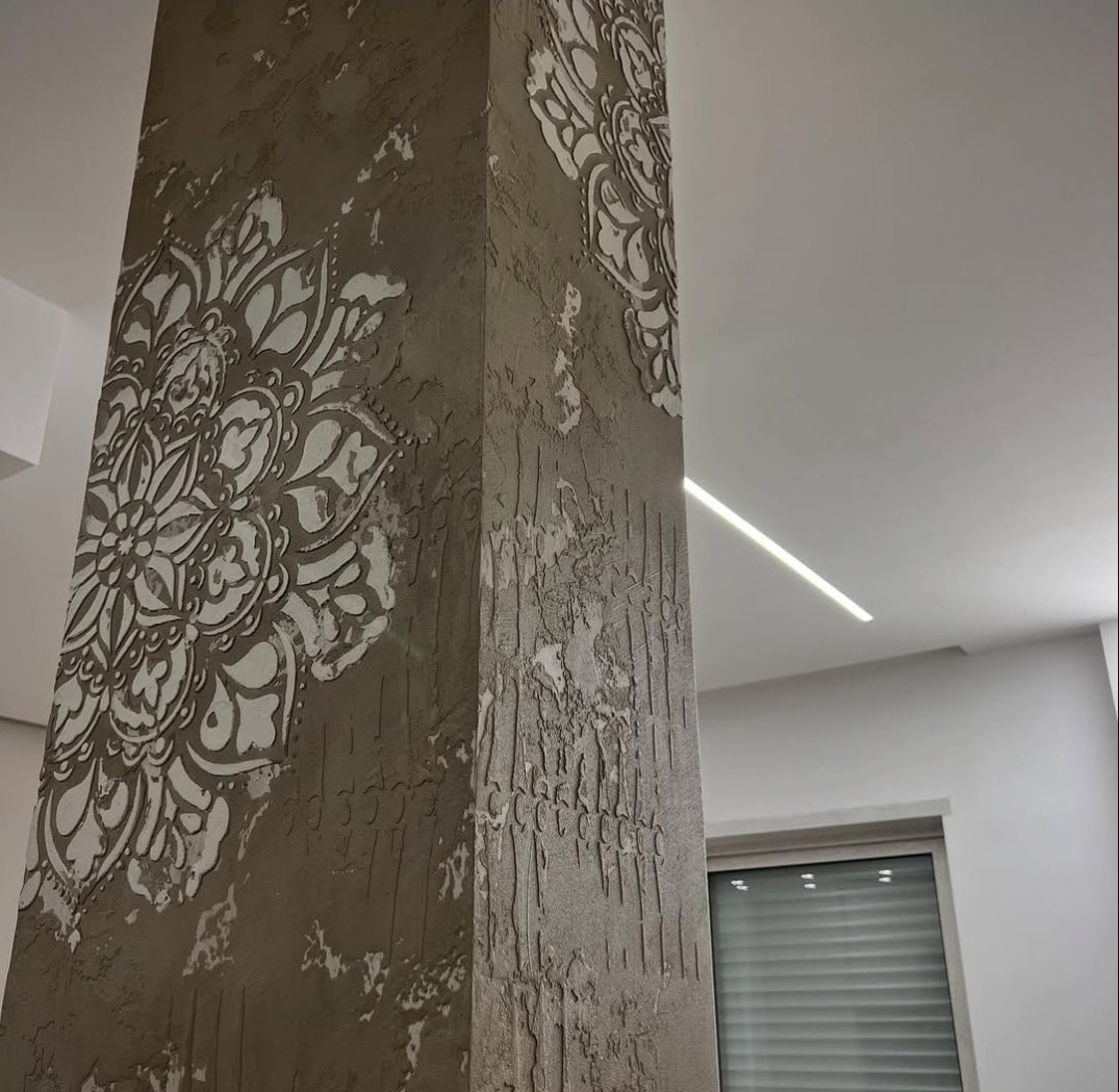 Set for wall decoration DFA (Geometry 71 + Round 117) for plaster and paint 0.3-1 mm (N00086)
