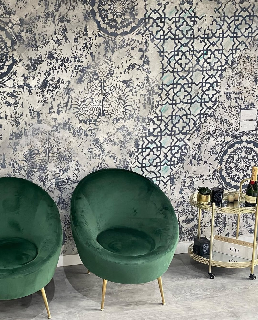 DFA wall decoration set (Square 13 + Damask 22 + Oriental 72) for plaster and paint 0.3-1 mm (N00072)