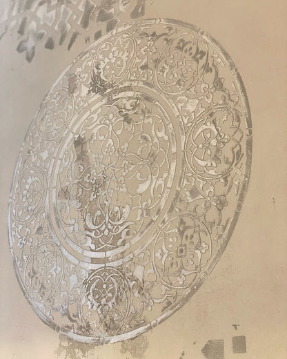 Set for plaster and paint wall decoration 10 DFA stencils (Oriental pattern 72 + Round pattern 14) 0.3-1 mm (N00010)