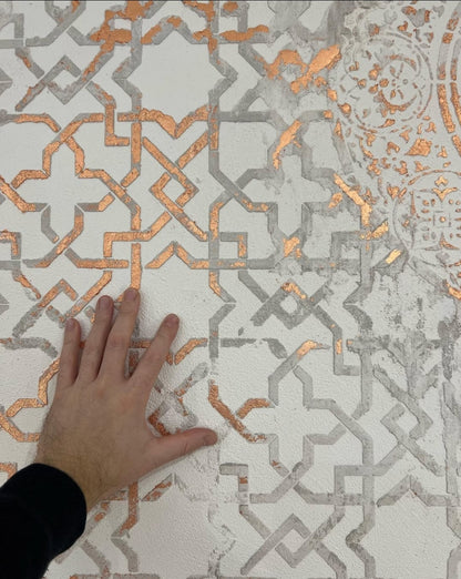 Set for plaster and paint wall decoration 10 DFA stencils (Oriental pattern 72 + Round pattern 14) 0.3-1 mm (N00010)