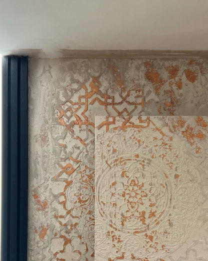 Set for plaster and paint wall decoration 10 DFA stencils (Oriental pattern 72 + Round pattern 14) 0.3-1 mm (N00010)