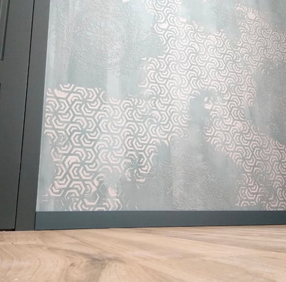 Set for decorating walls for plaster and paint 11 DFA stencils (Geometry 148 + Geometry 14) 0.3-1 mm (N00011)