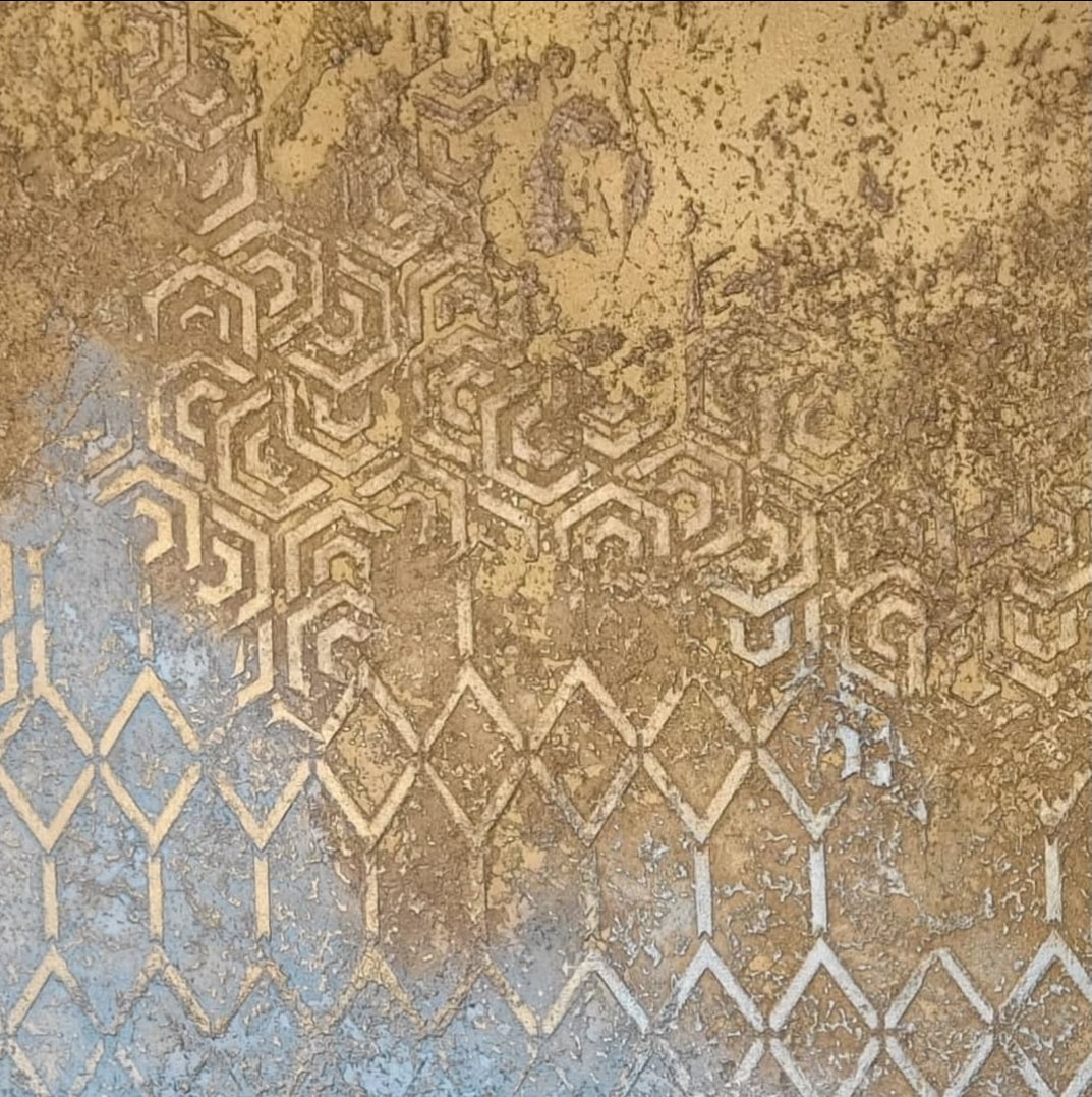Set for decorating walls for plaster and paint 11 DFA stencils (Geometry 148 + Geometry 14) 0.3-1 mm (N00011)