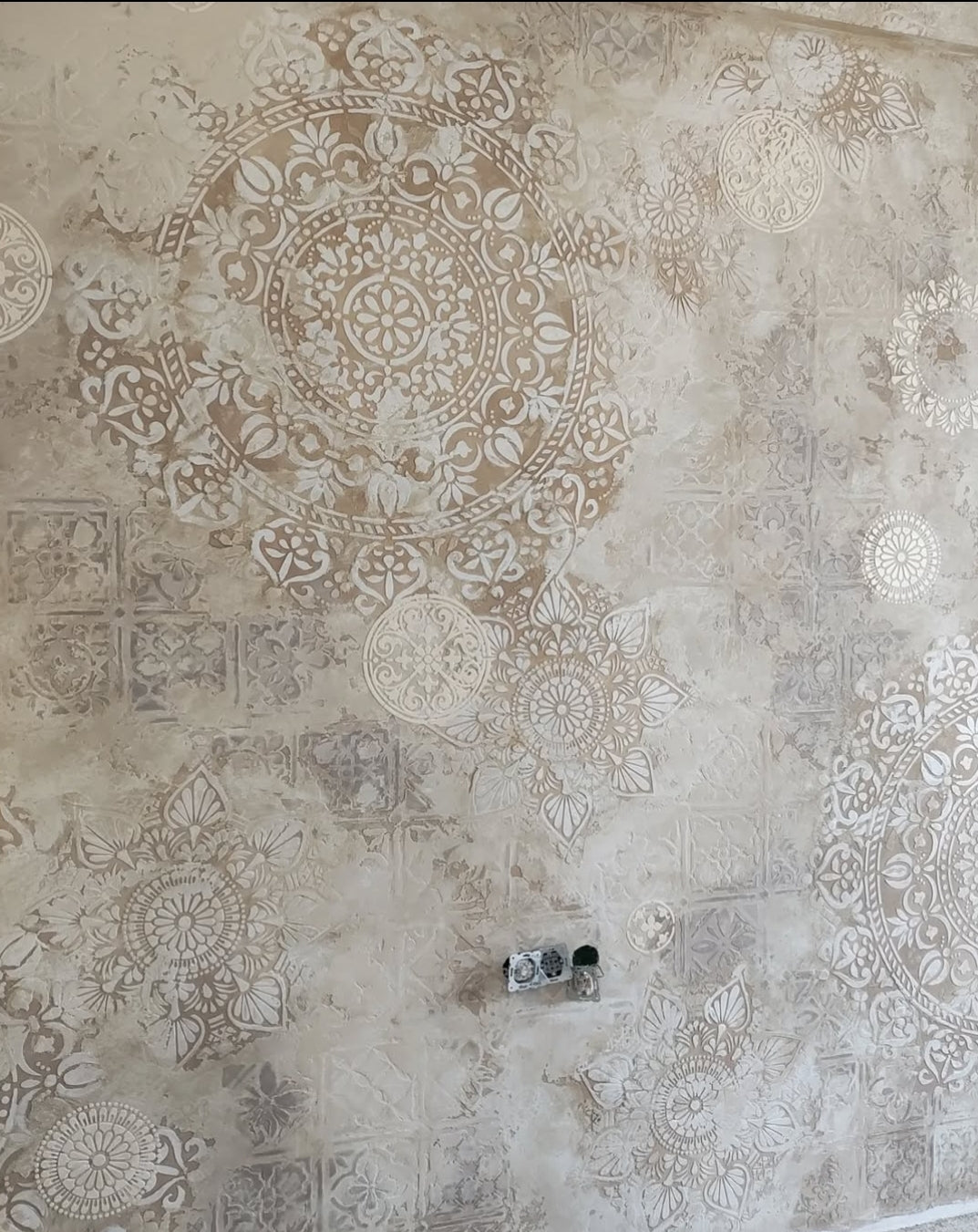 Set for plaster and paint wall decoration 12 Stencils DFA (Round pattern 54 + Round pattern 7 + Square pattern 4) 0.3-1 mm (N00012)