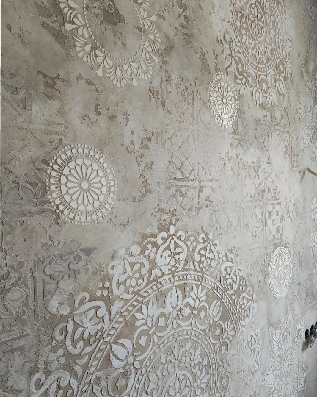 Set for plaster and paint wall decoration 12 Stencils DFA (Round pattern 54 + Round pattern 7 + Square pattern 4) 0.3-1 mm (N00012)