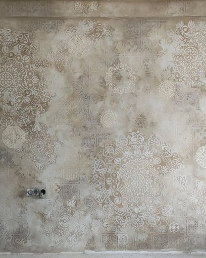 Set for plaster and paint wall decoration 12 Stencils DFA (Round pattern 54 + Round pattern 7 + Square pattern 4) 0.3-1 mm (N00012)