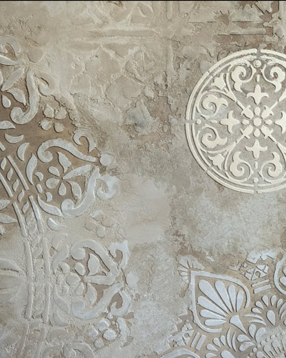 Set for plaster and paint wall decoration 12 Stencils DFA (Round pattern 54 + Round pattern 7 + Square pattern 4) 0.3-1 mm (N00012)