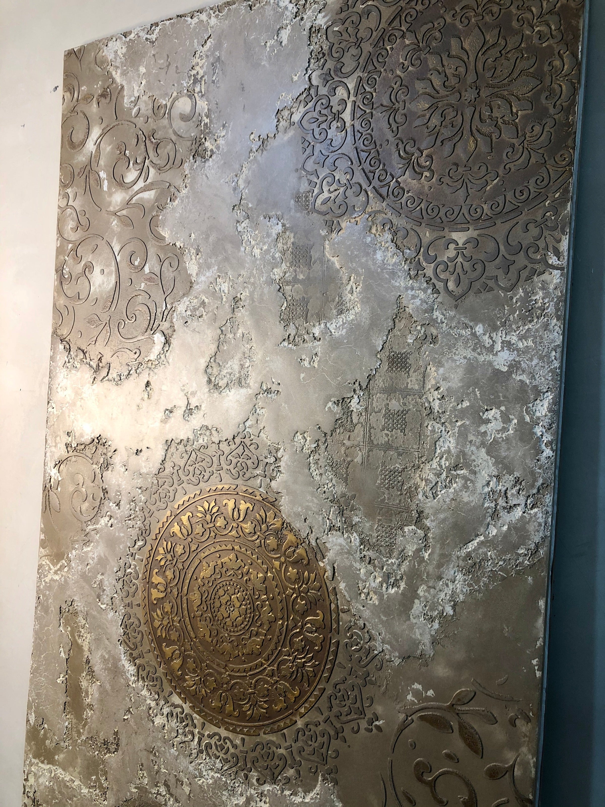 Set for plaster and paint wall decoration 15 DFA stencils (Round pattern 6 + Oriental pattern 18) 0.3-1 mm (N00015)