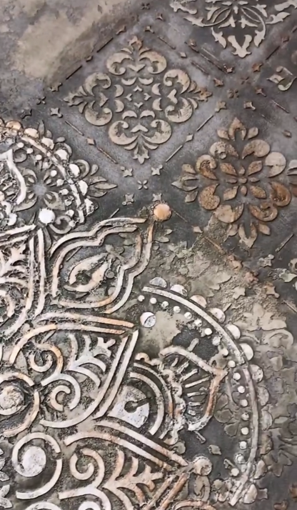 Wall decoration set for plaster and paint 18 Stencils DFA (Round pattern 56 + Square pattern 2) 0.3-1 mm (N00018)