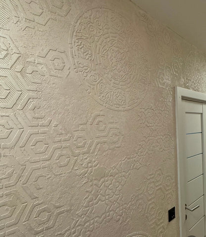 Wall decoration set for plaster and paint 19 DFA stencils (Round pattern 14 + Geometry 3 + Geometry 25) 0.3-1 mm (N00019)