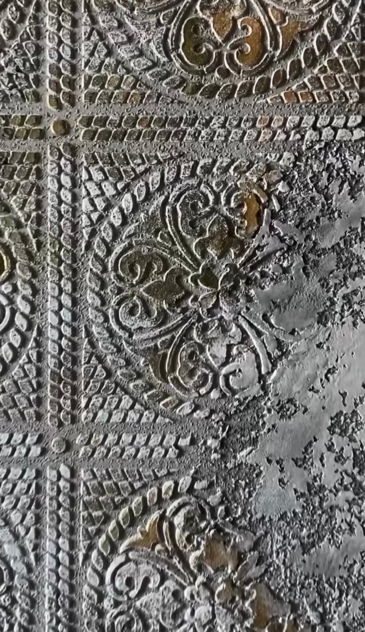 Wall decoration set for plaster and paint 21 (Square pattern 8 + Oriental pattern 9) 0.3-1 mm (N00021)