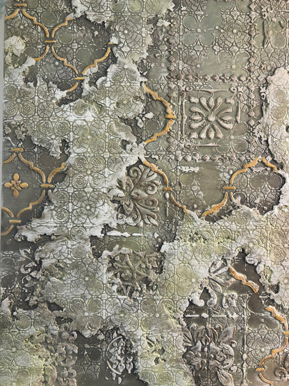 Wall decoration set for plaster and paint 24 (Square pattern 3 + Oriental pattern 2) 0.3-1 mm (N00024)