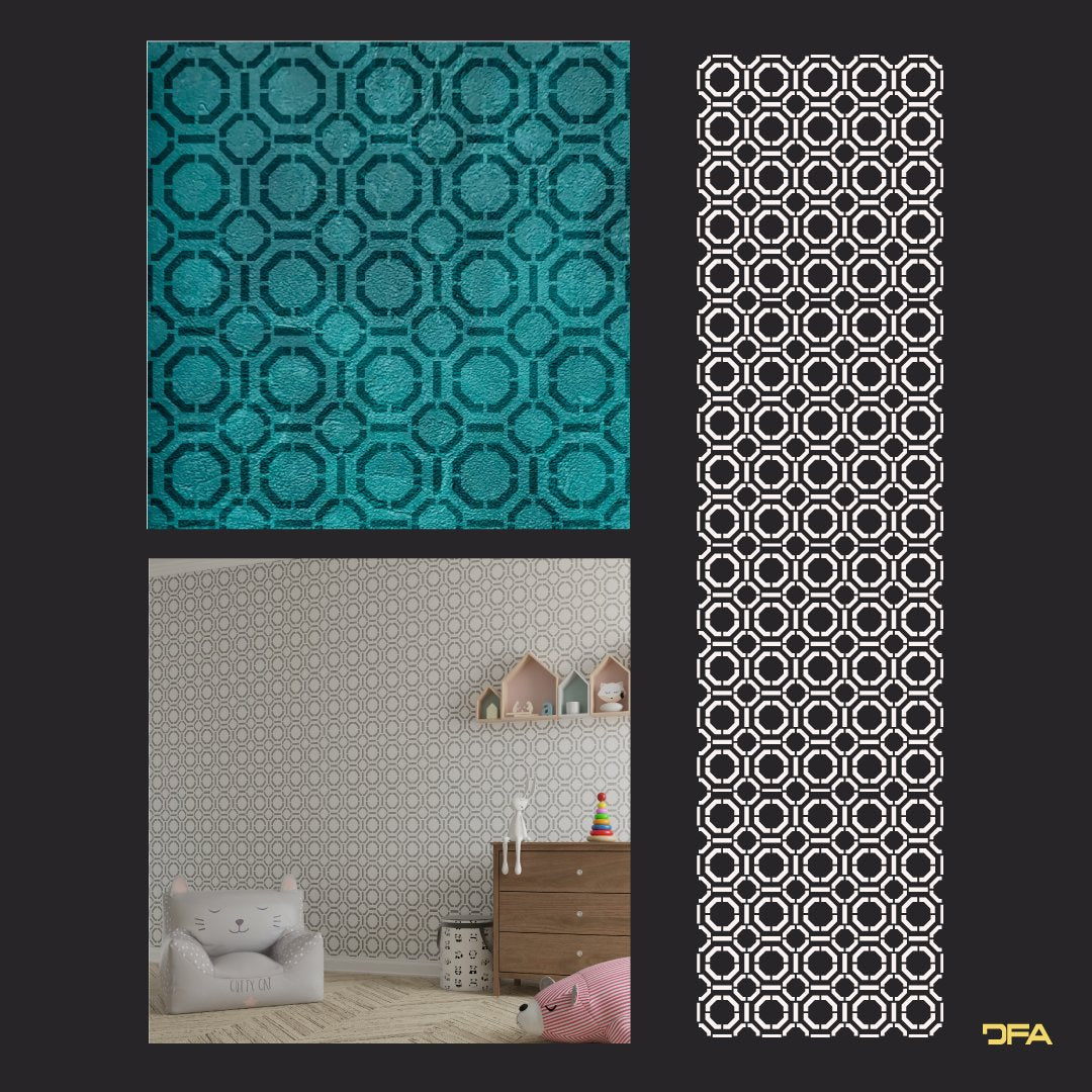 Set for decorating walls for plaster and paint 25 (Geometry 13 + Geometry 123) 0.3-1 mm (N00025)