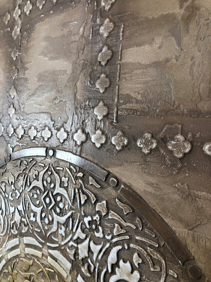 Wall decoration set for plaster and paint 26 (Square pattern 11 + Round pattern 14) 0.3-1 mm (N00026)