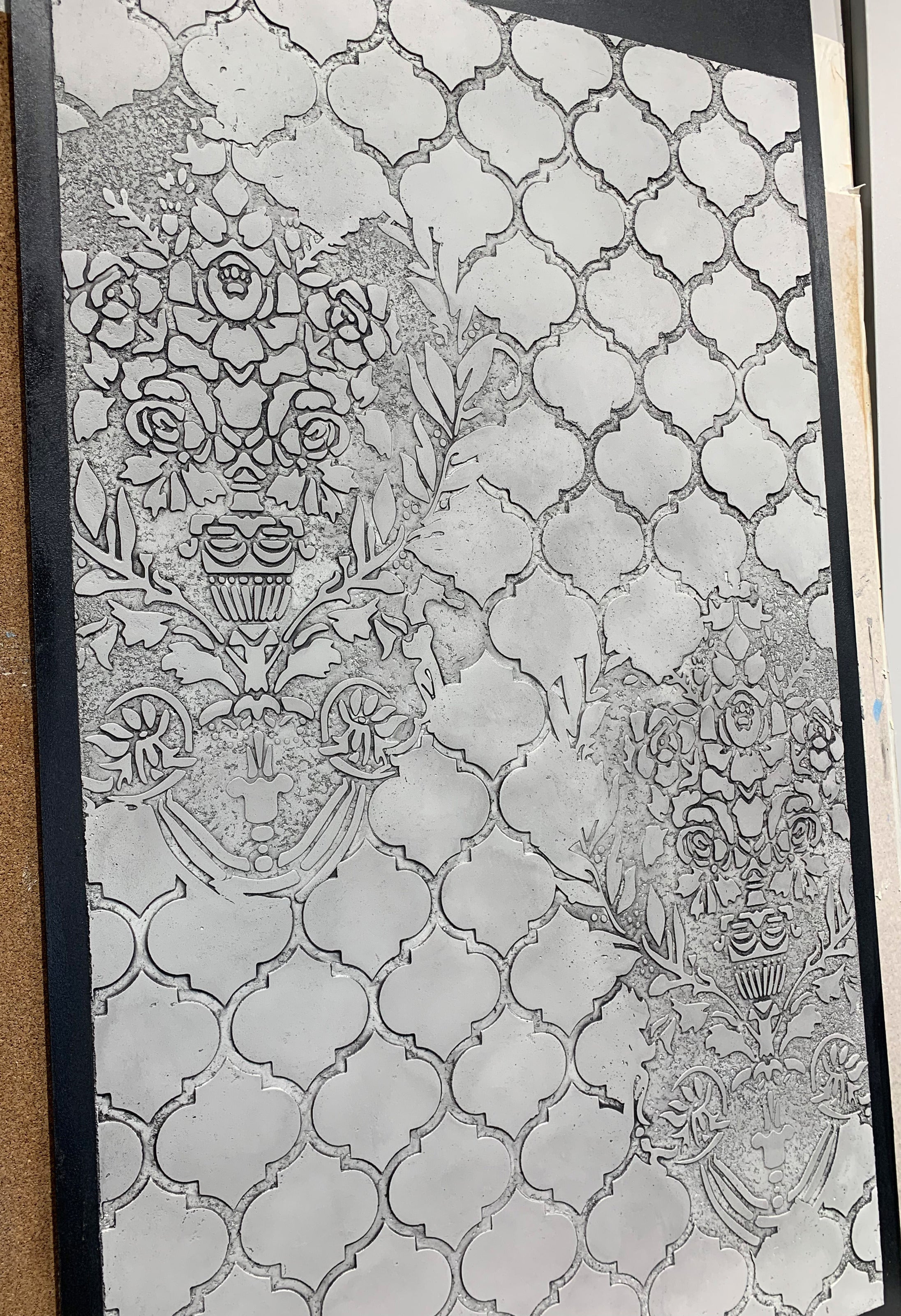 Set for wall decoration under plaster and paint 29 (Damask 26 + Oriental pattern 9) 0.3-1 mm (N00029)