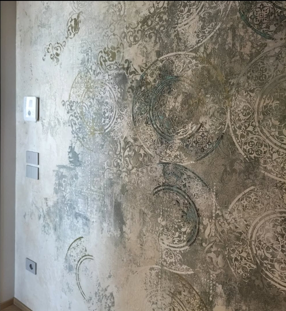 Wall decoration set for plaster and paint 35 (Oriental pattern 21 + Round pattern 14 + Square pattern 11) 0.3-1 mm (N00035)