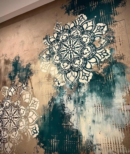 Set for wall decoration under plaster and paint 38 (Geometry 71 + Round pattern 93) 0.3-1 mm (N00038)