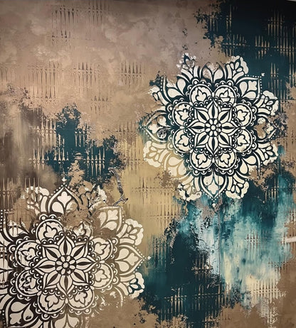 Set for wall decoration under plaster and paint 38 (Geometry 71 + Round pattern 93) 0.3-1 mm (N00038)
