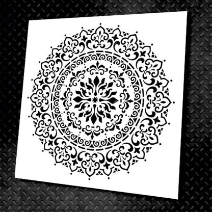 Set for plaster and paint wall decoration 5 Stencils DFA (Round pattern 6 + Oriental pattern 2) 0.3-1 mm (N00005)