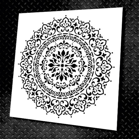 Set for plaster and paint wall decoration 5 Stencils DFA (Round pattern 6 + Oriental pattern 2) 0.3-1 mm (N00005)