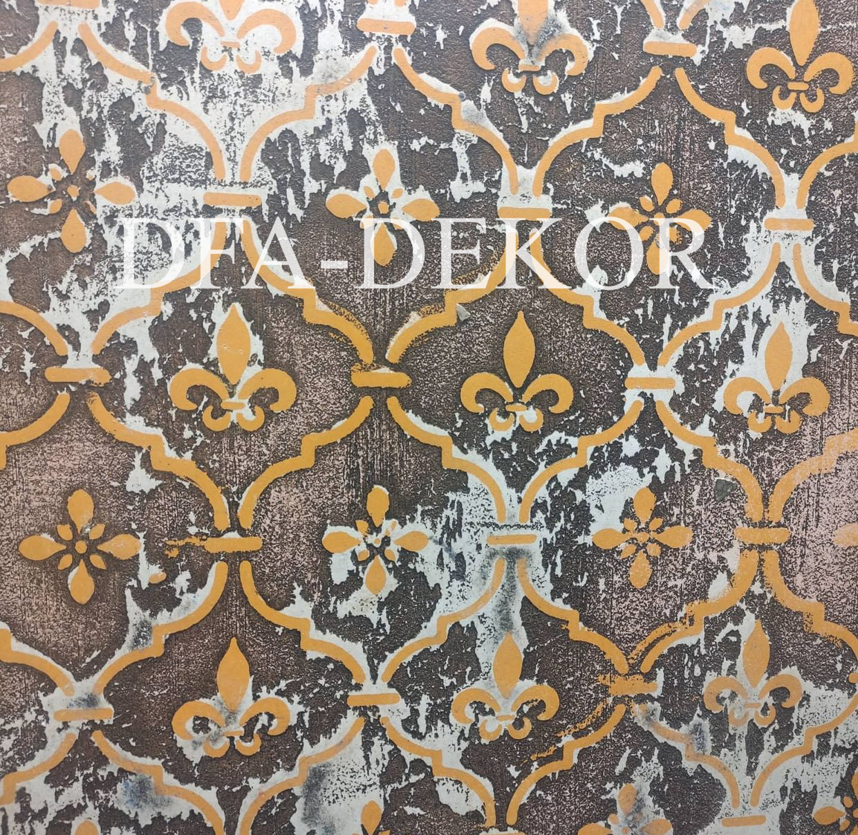 Set for plaster and paint wall decoration 5 Stencils DFA (Round pattern 6 + Oriental pattern 2) 0.3-1 mm (N00005)