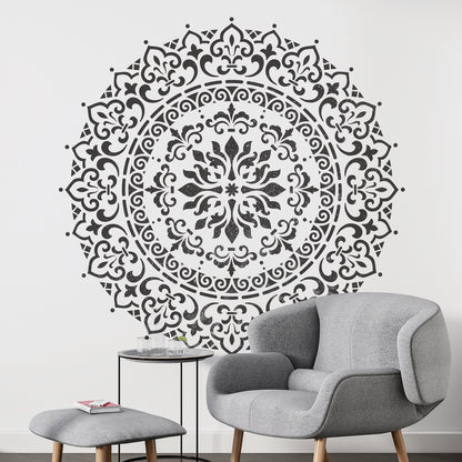 Set for plaster and paint wall decoration 5 Stencils DFA (Round pattern 6 + Oriental pattern 2) 0.3-1 mm (N00005)