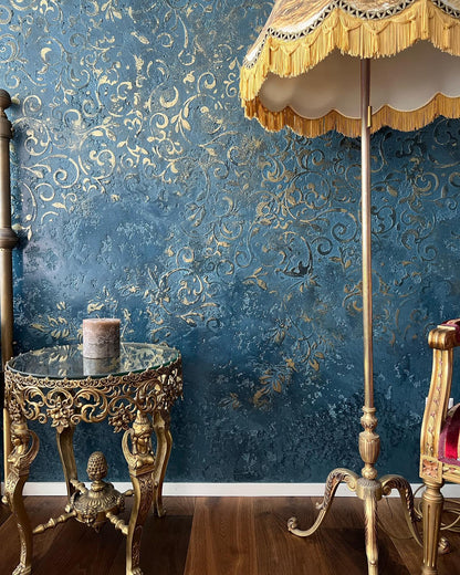 Wall decoration set for plaster and paint 8 Stencils DFA (Oriental pattern 18 + Damask 26) 0.3-1 mm (N00008)