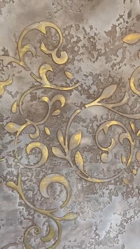 Wall decoration set for plaster and paint 8 Stencils DFA (Oriental pattern 18 + Damask 26) 0.3-1 mm (N00008)