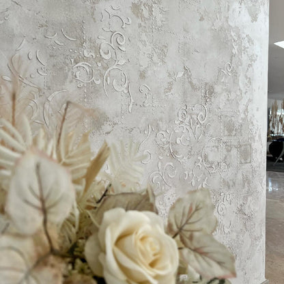 Wall decoration set for plaster and paint 8 Stencils DFA (Oriental pattern 18 + Damask 26) 0.3-1 mm (N00008)