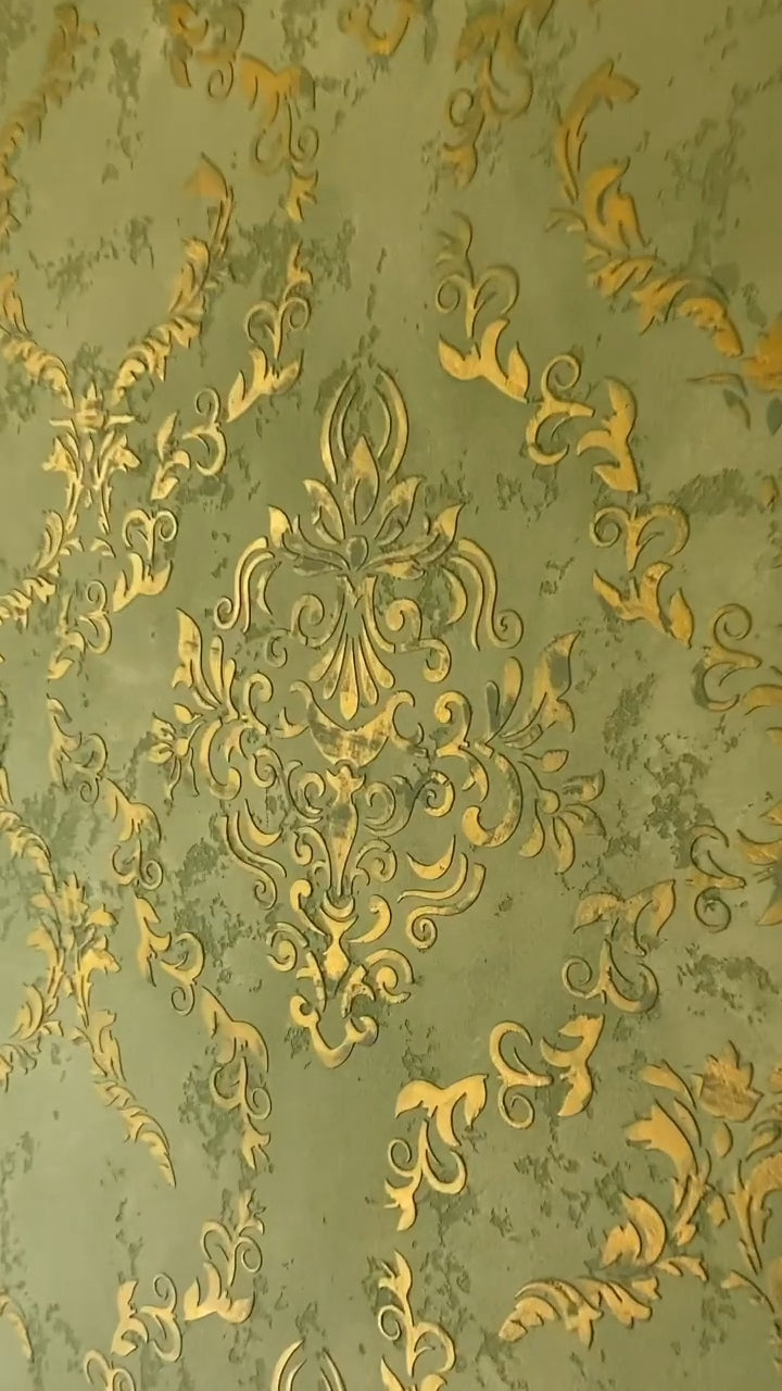 Wall decoration set for plaster and paint 9 Stencils DFA (Oriental pattern 5 + Damask 36) 0.3-1 mm (N00009)