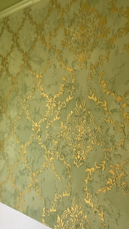 Wall decoration set for plaster and paint 9 Stencils DFA (Oriental pattern 5 + Damask 36) 0.3-1 mm (N00009)