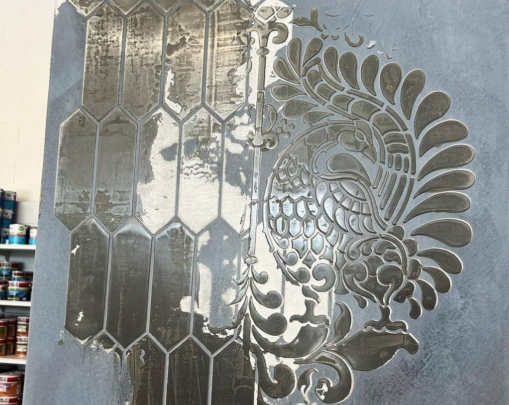 Set of stencils DFA decor for plaster and paint (Damask 22 + Geometry 77) 0.3-1 mm (N00067)
