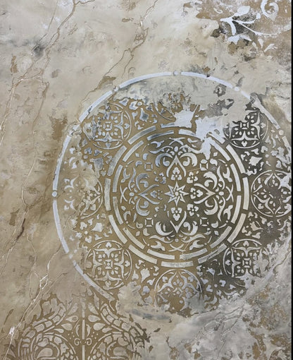 Set of stencils DFA for plaster and paint (Damask 22 + Round 14 + Eastern 18) 0.3-1 mm (N00064)