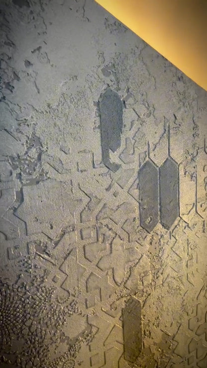 Set of stencils DFA for walls (Geometry 77 + Eastern 72) for plaster and paint 0.3-1 mm (N00082)