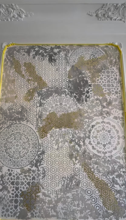 Set of stencils DFA (Round 54 + Square 13 + Geometry 25) for plaster and paint 0.3-1 mm (N00042)