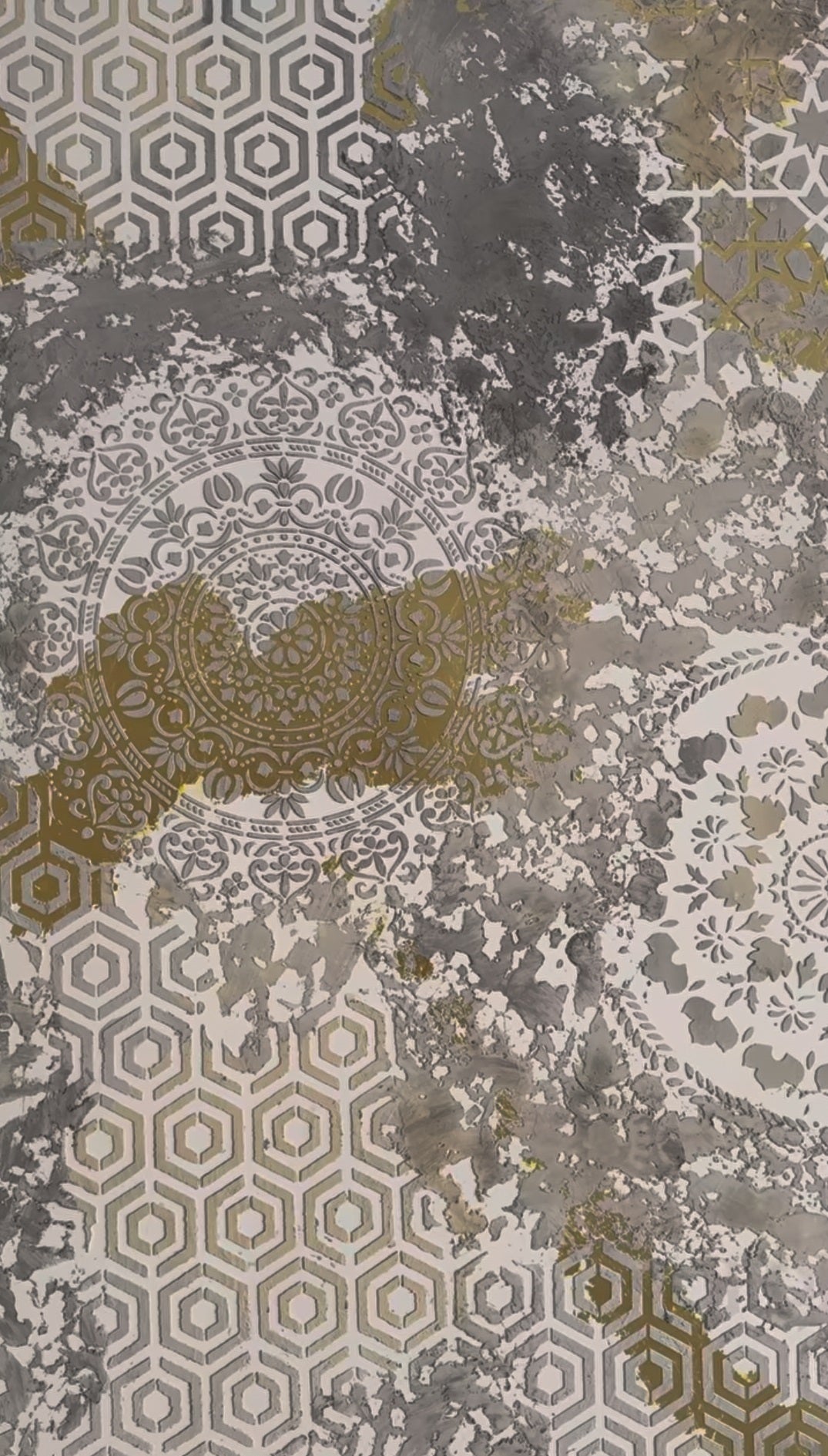 Set of stencils DFA (Round 54 + Square 13 + Geometry 25) for plaster and paint 0.3-1 mm (N00042)