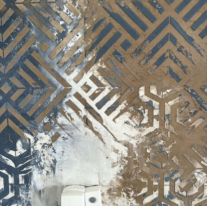 A set of stencils for wall decoration (Geometry 11 + Geometry 25) for plaster and paint 0.3-1 mm (N00097)