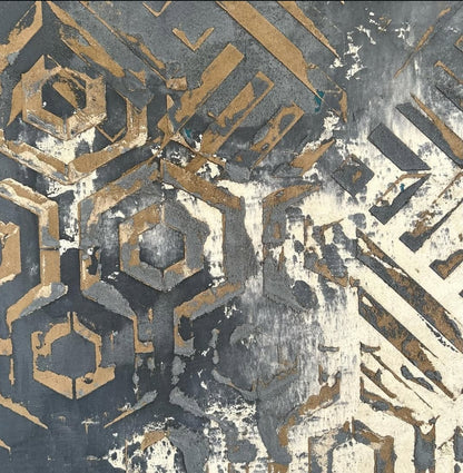 A set of stencils for wall decoration (Geometry 11 + Geometry 25) for plaster and paint 0.3-1 mm (N00097)