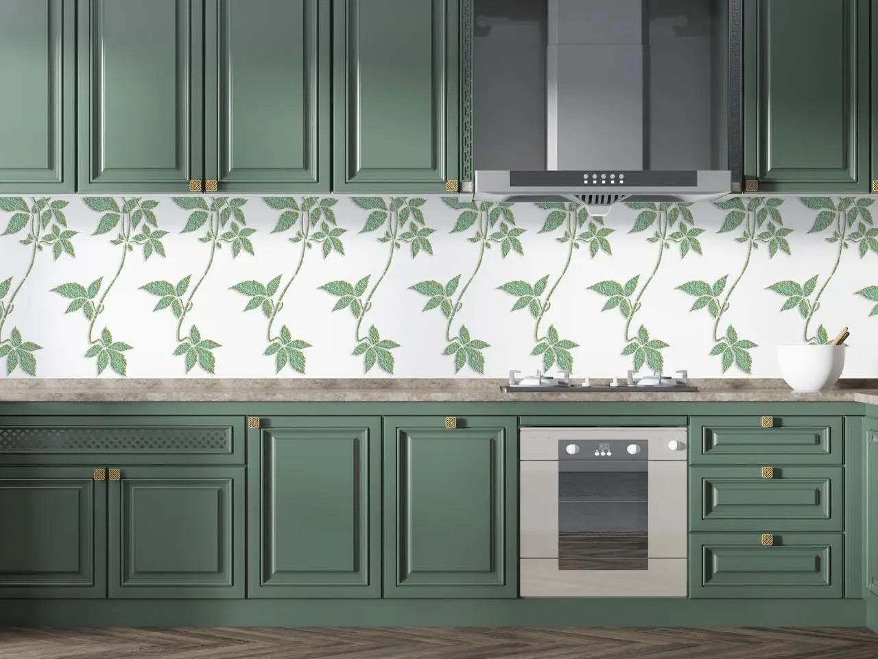 Stencil DFA for decoration Nature Palm leaf for plaster and paint 0.3-1mm (Р00106)