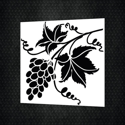 Stencil DFA reusable Nature Grape branch for plaster and paint 0.3-1mm ((Р00114)